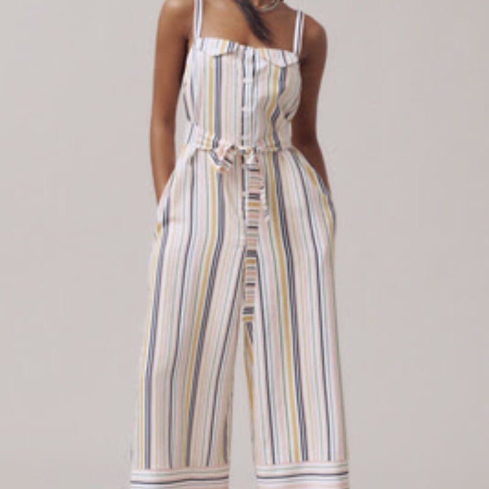 Maeve Easy Sleeveless Shirting Jumpsuit by Anthropologie Size XS NWT